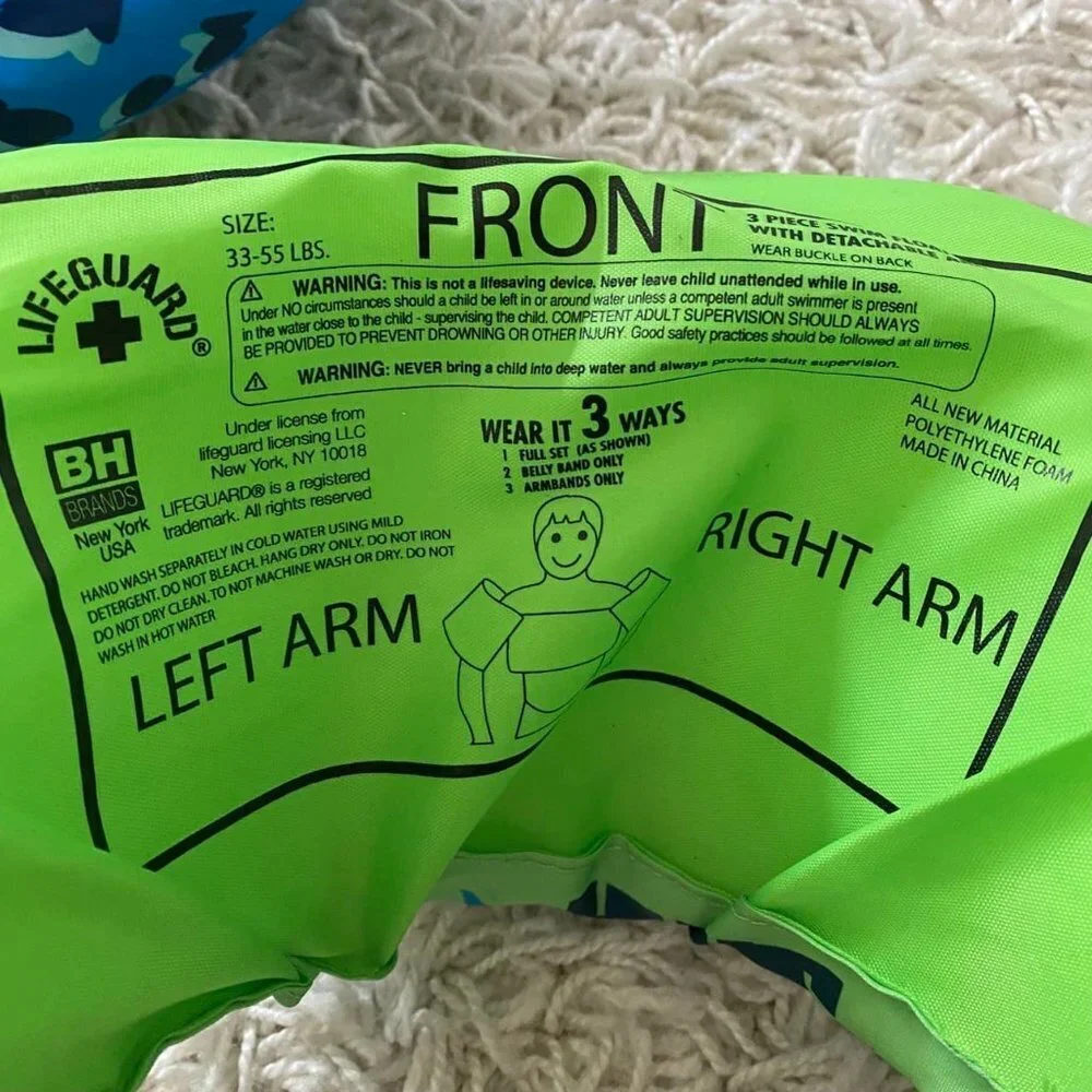 LIFEGUARD Kids Floaties Life Jacket/Vest Combo